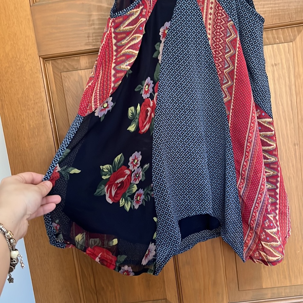 Beautiful patchwork spaghetti strap tank - Picture 3 of 4